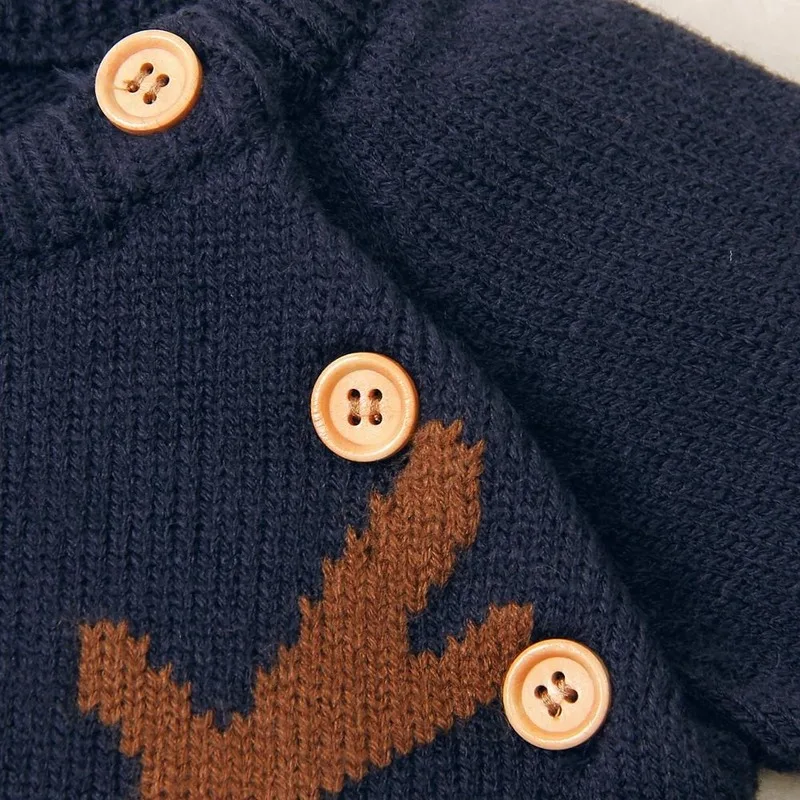 Рождественские Джемперы для маленьких мальчиков и девочек Вязаные детские