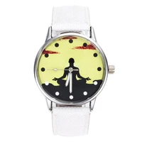 fashion casual yoga exercise fitness pattern ladies watches newest colorful canvas strap sport wrist watch for women men