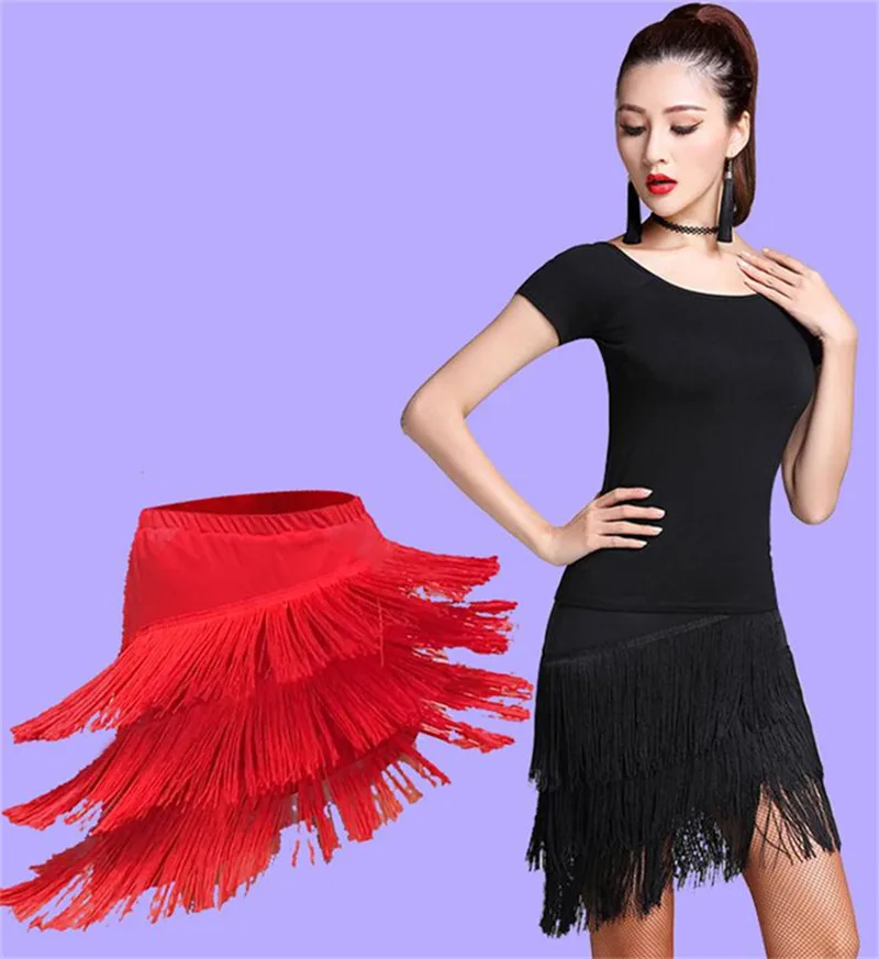 Latin Dance Skirt New Sexy Women Samba Tango Kinds Of Tassels Dresses Satge Competition Performamnce Salsa Lady Dancewear | Тематическая