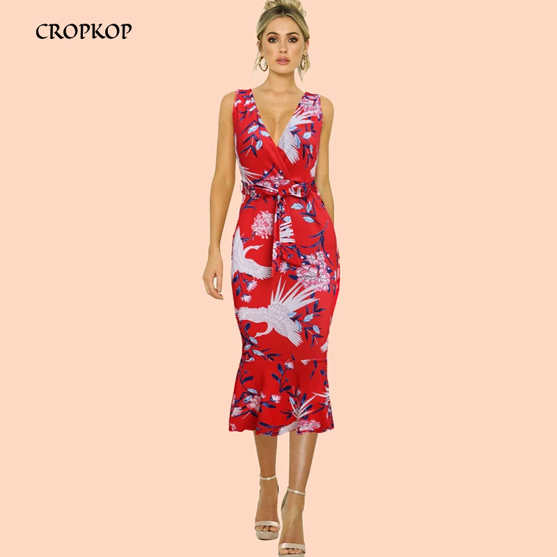 Сексуальное платье с v образным воротом женское Лето Повседневные принты