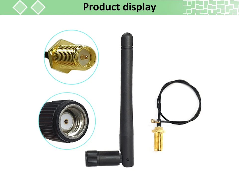 1 шт. 2,4 ГГц антенна wifi RP-SMA разъем 3dBi Wi fi 2,4G Antena+ IPX к RP-SMA Jack Мужской удлинитель косичка кабель