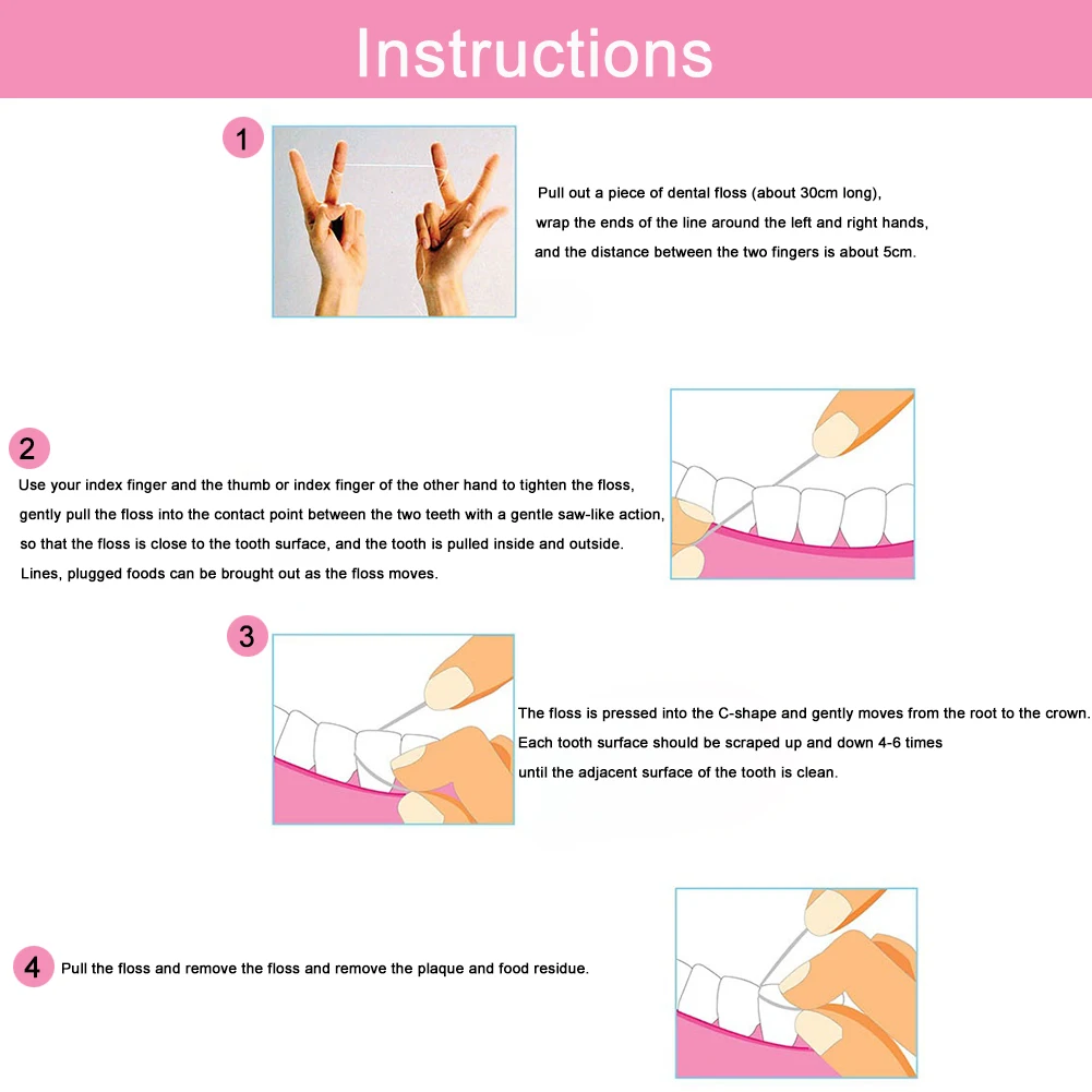 30 м органическое бамбуковое волокно с активированной зубная нитка из древесного