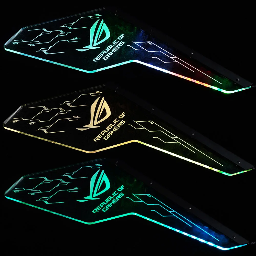 Cougar Conqueror Chassis Modefied Clear Sideboard Baffle Rainbow Color 5V 3PIN прозрачная панель|Кулеры и системы