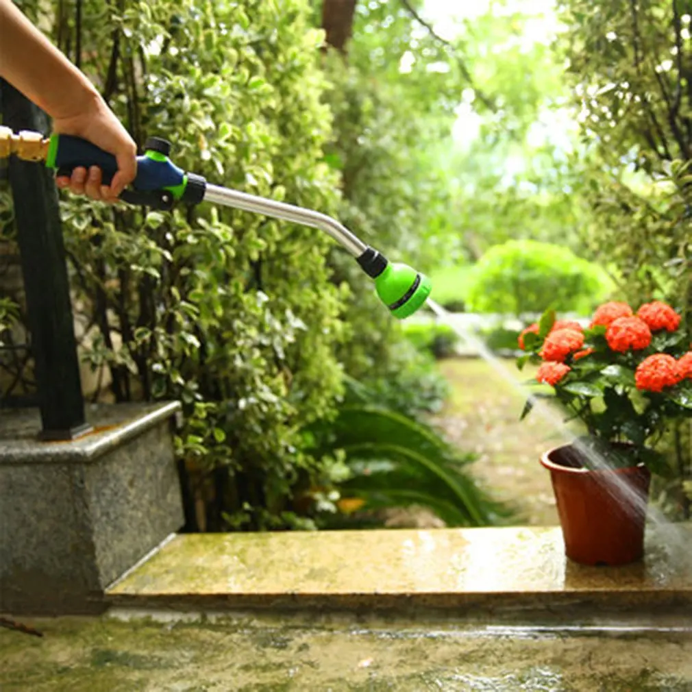

Поливочный стержень 8 дюймов с превосходной головкой из нержавеющей стали для подвешивания корзины для сада и лужайки, 8 функций, поливочный...