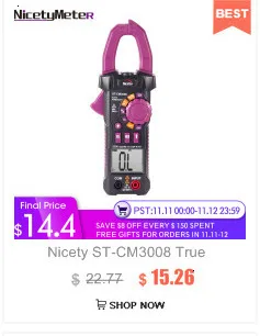 Хорошее ST-CM3008 истинное среднеквадратичное значение 2000 отсчетов цифровой AC токоизмерительный прибор сопротивление NCV мини-токоизмерительный прибор с подсветкой светодиодный светильник-вспышка OD