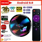 Смарт-ТВ-приставка RK3318, 1080P, 4K, H96 MAX, Android 9,0, 4 Гб, 128 ГБ, четырехъядерный светодиодный экран
