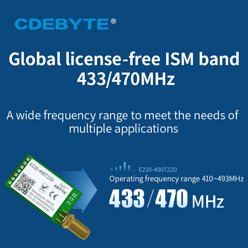E220-400T22D LoRa Wireless UART Module RSSI ISM 433MHz 470MHz 22dBm Spread Spectrum DIP Interface SMA-K Antenna | Мобильные телефоны
