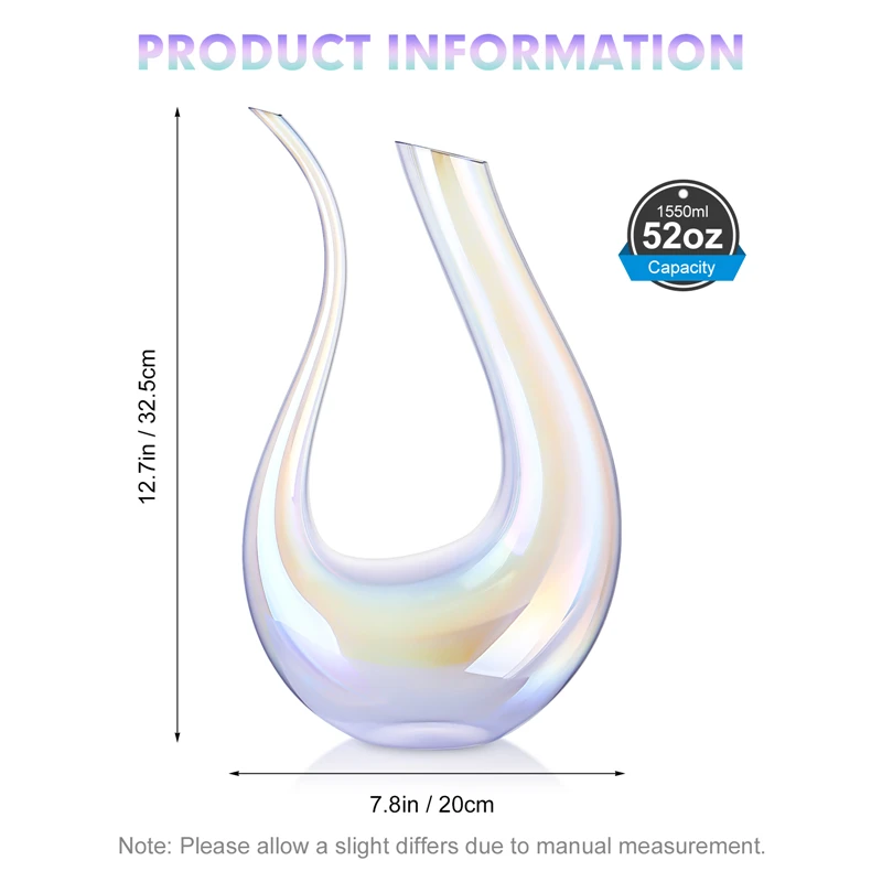 

Crystal High Grade 6-shaped Wine Decanter Gift Box Harp Swan Decanter Creative Wine Separator 1550ml