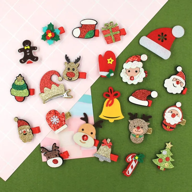 5 шт./компл. новый Детский милый Рождественский подарок заколки для волос