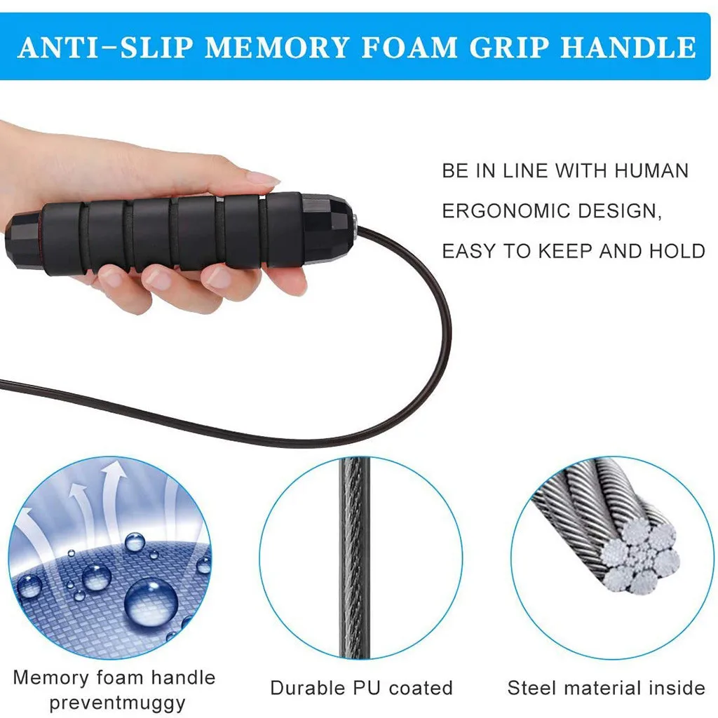 

Fitness Equipment Crossfit Skipping Rope Tangle-Free with Ball Bearings Rapids Speed Jump Rope Cable Adjust cuerda para saltar