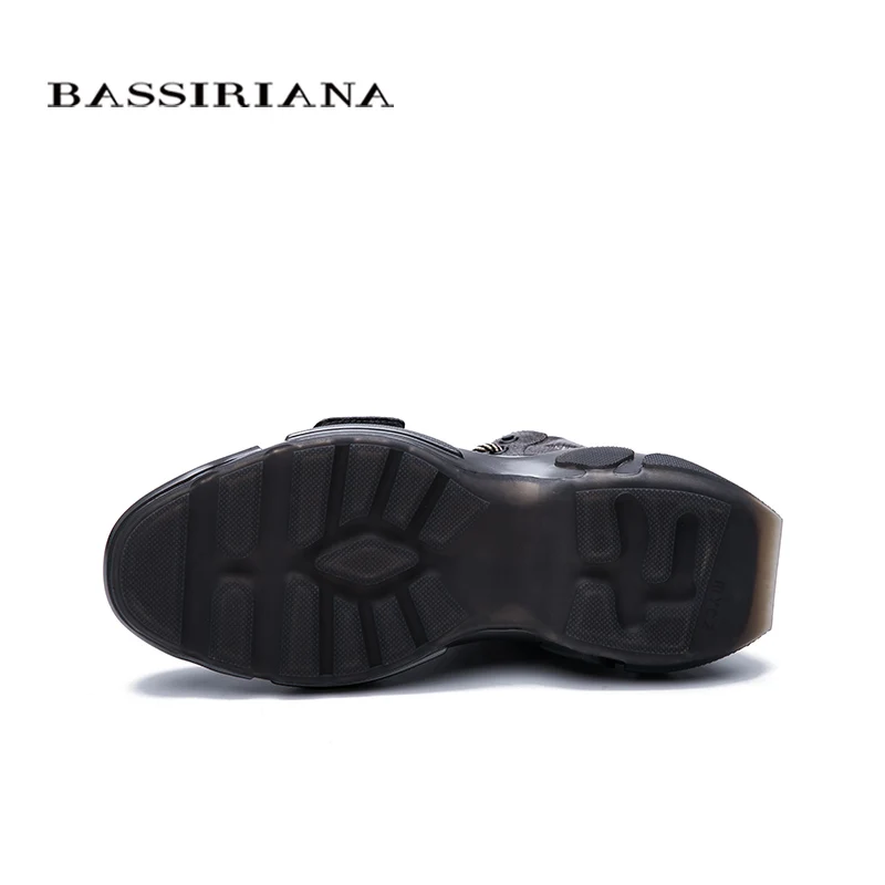 BASSIRIANA2019 зимние новые женские туфли плоские повседневные кожаные теплые туфли металлический цвет кожа мода тенденция