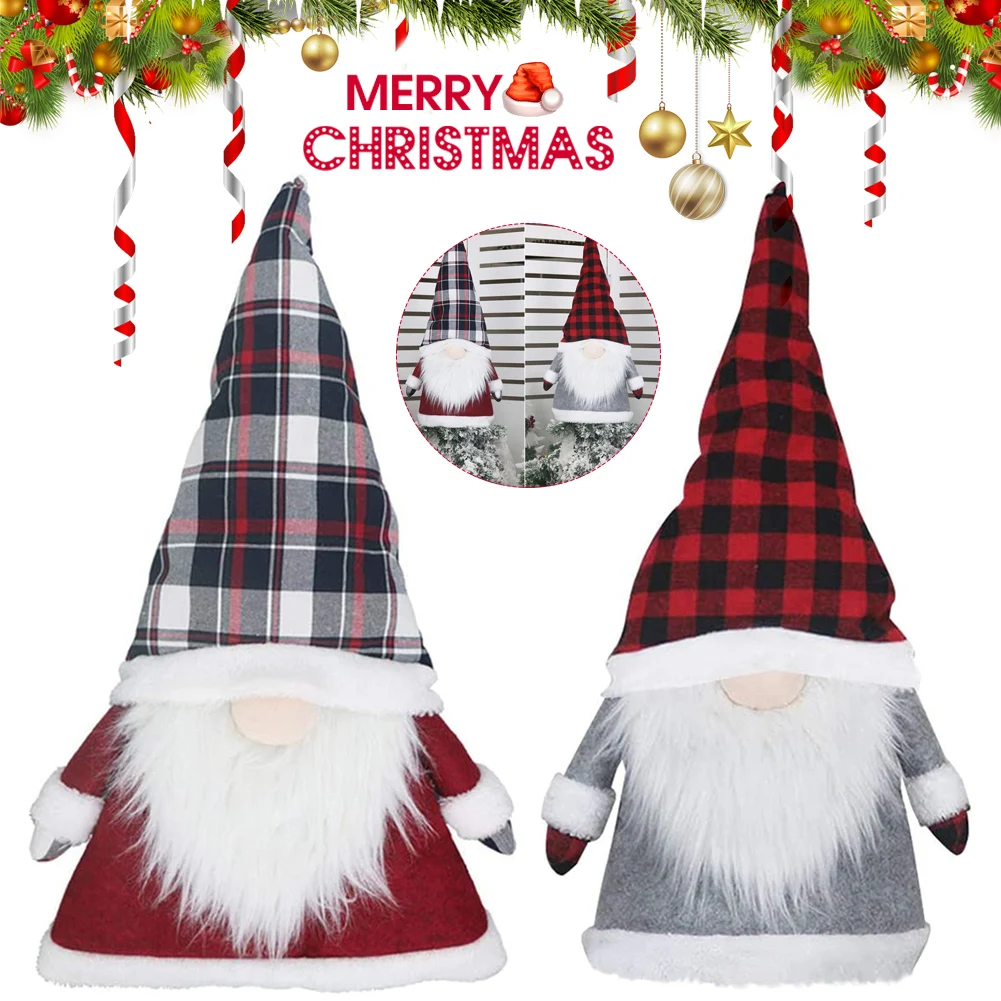Милые безликие гномы с Санта-Клаусом, плюшевые украшения для рождественской елки, рождественские праздничные домашние украшения, детские р... от AliExpress WW