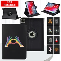 pu leather 360 degrees rotating tablet case for apple ipad pro 9 7pro 10 5 pro 11 20182020 with smart wake up function
