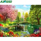 AZQSD полностью круглая Алмазная Мозаика Декор стен алмазная живопись сад вышивка крестиком Ремесла картина Стразы