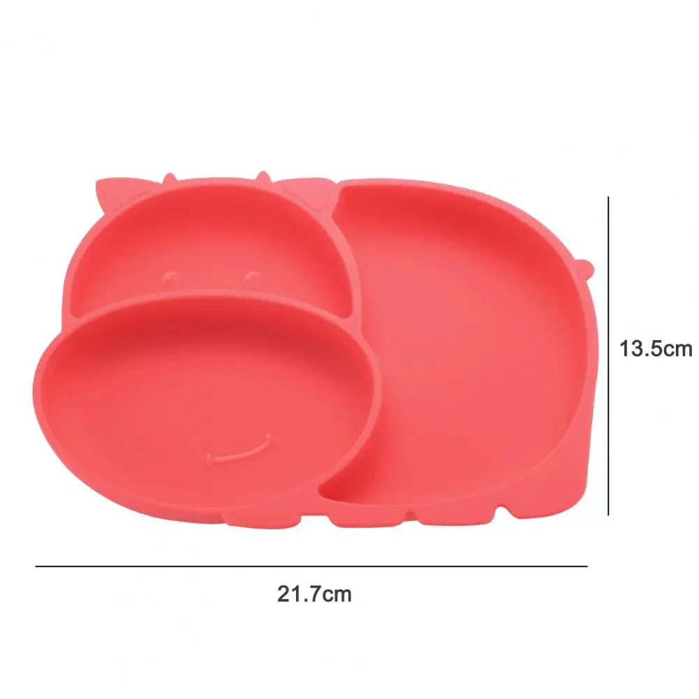 

1Set Baby Silicone Divided Plate with Suction Cup Eating Training Anti-fall Fork Spoon Suction Plates for Toddler Dishes for kid