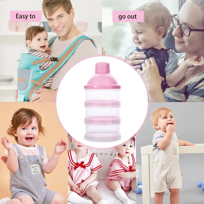 Портативный дозатор для молока и порошка контейнер еды коробка кормления