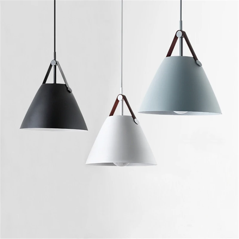 Современная E27 алюминиевая Подвесная лампа скандинавский простой дизайн