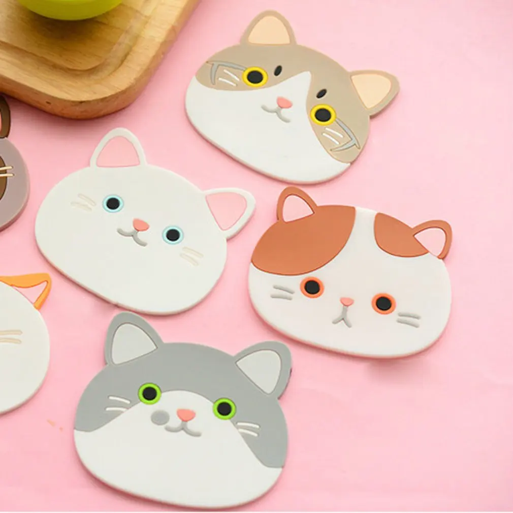 Силиконовый изоляционный коврик нескользящий для чашек обеденный стол