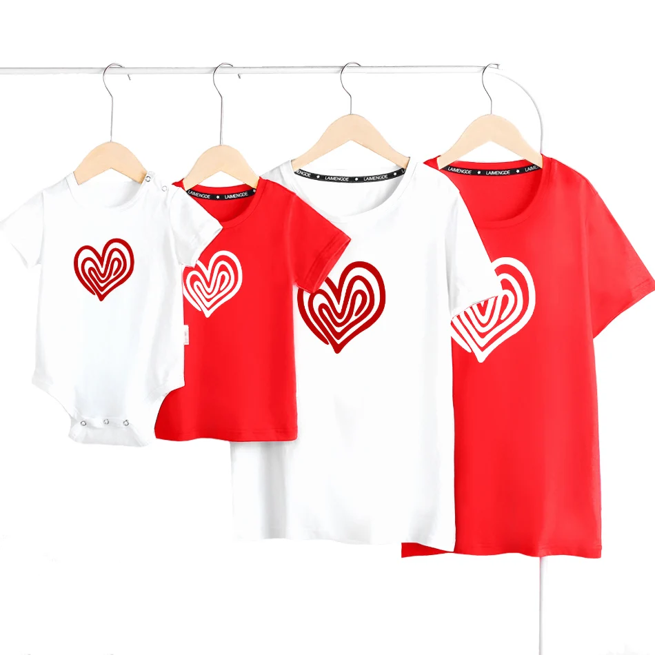 Новинка 2021 летний комплект для всей семьи футболка с принтом матери и дочери