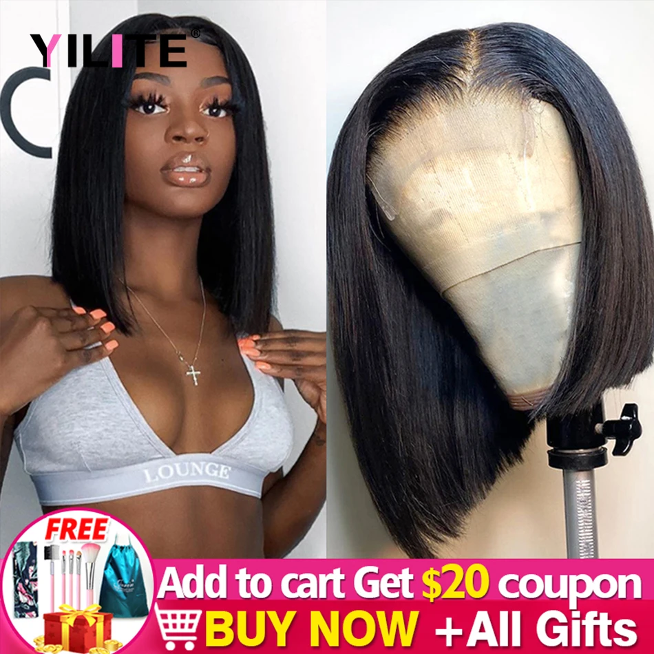 

Парик из натуральных человеческих волос, 13 х4, 14 дюймов, предварительно выщипанный