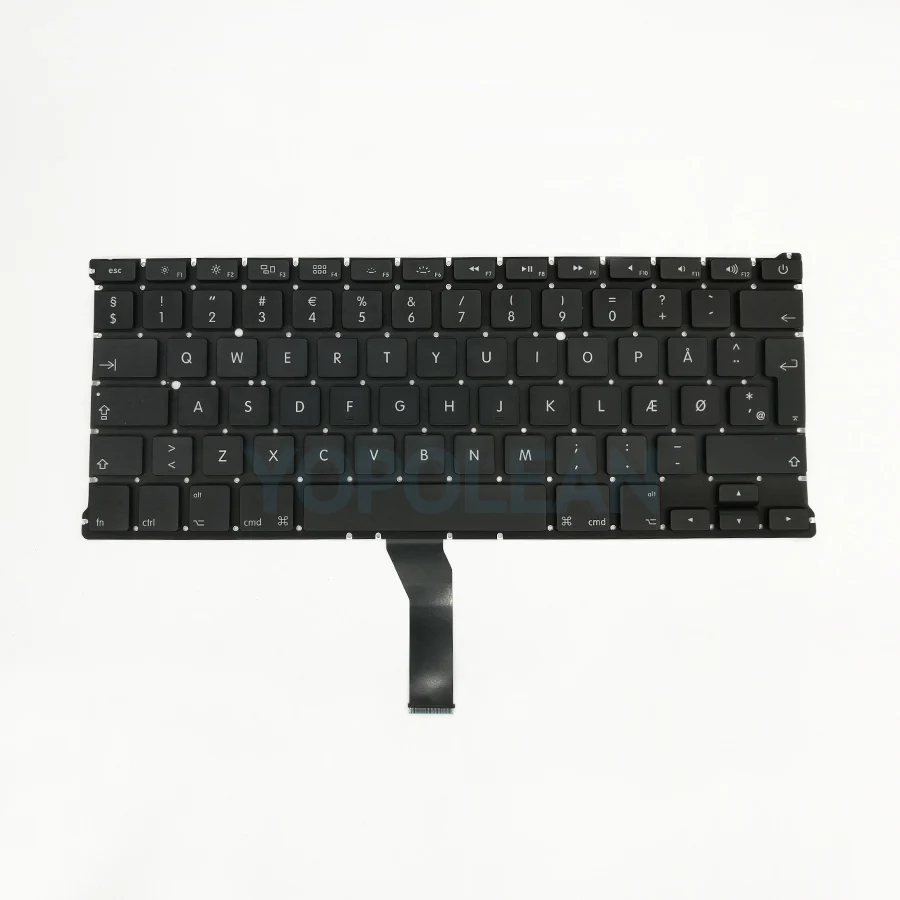 5 шт./лот новая Дания Датская клавиатура с подсветкой для Macbook Air 13 &quotA1369 2011 A1466 2012