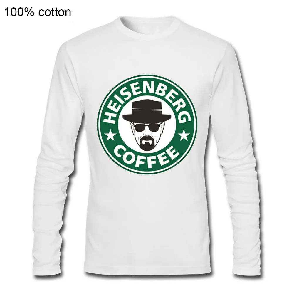Модные .................. изображение хайзенберга кофе мужские Длинные рукава футболка