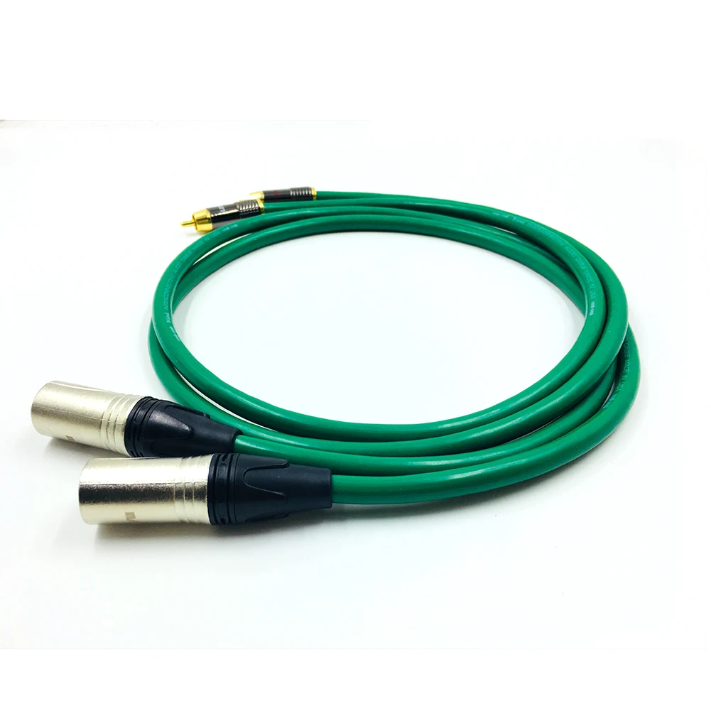 

Hifi audio 2328 Interconnector cable RCA to XLR Cable High Quality 6N Silver Plated 2RCA Male to 2XLR Male Cable