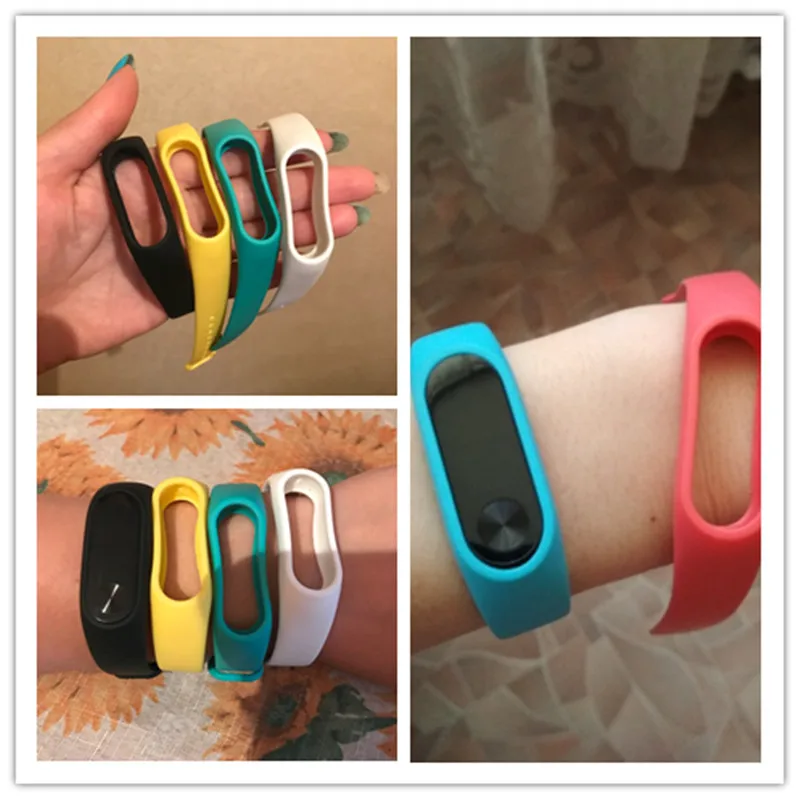 1 шт. для Xiaomi mi band 2 ремешок на запястье силиконовый фитнес браслет Mi Band смарт