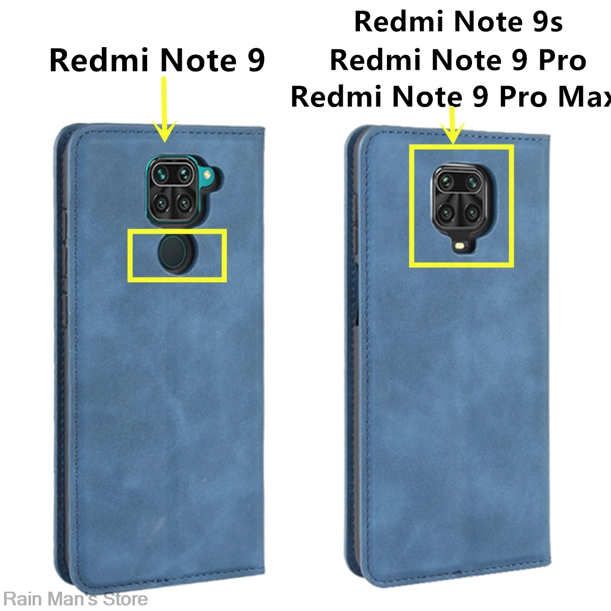 Магнитный держатель для телефона из искусственной кожи (полиуретан) Xiaomi Redmi Note 9 10