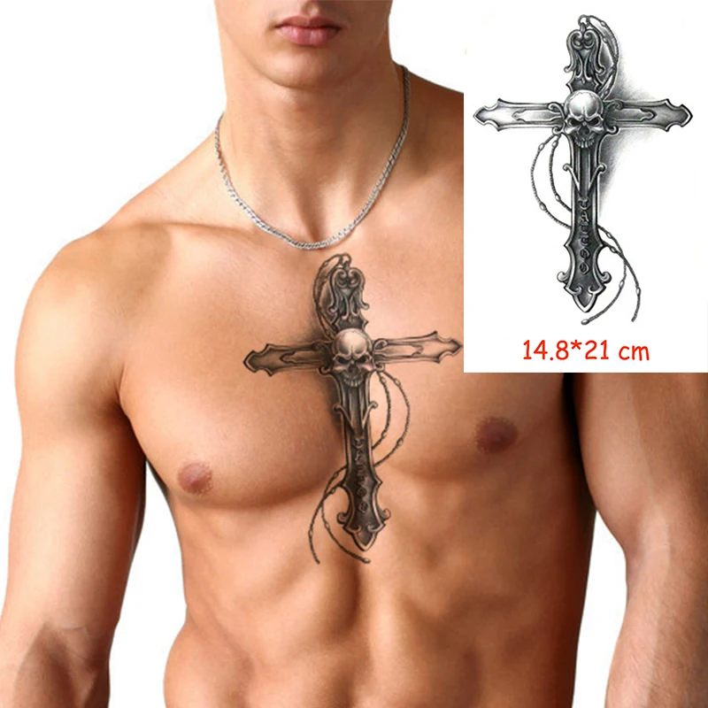 Водонепроницаемая Временная наклейка с татуировкой пиратский корабль Череп