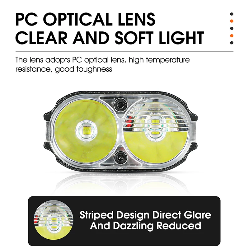 Фсветильник передний велосипедный светодиодный с зарядкой от USB