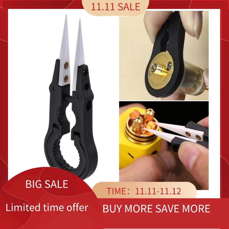

Heat Resistant DIY Multifunctional Screwdriver Pointed Tip Ceramic Tweezers Stainless Steel Handle