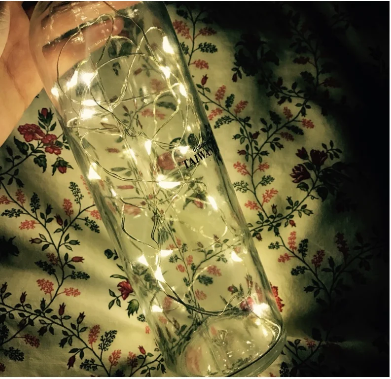 3 м медный светильник батарейный блок светодиодный провод цветочный торт