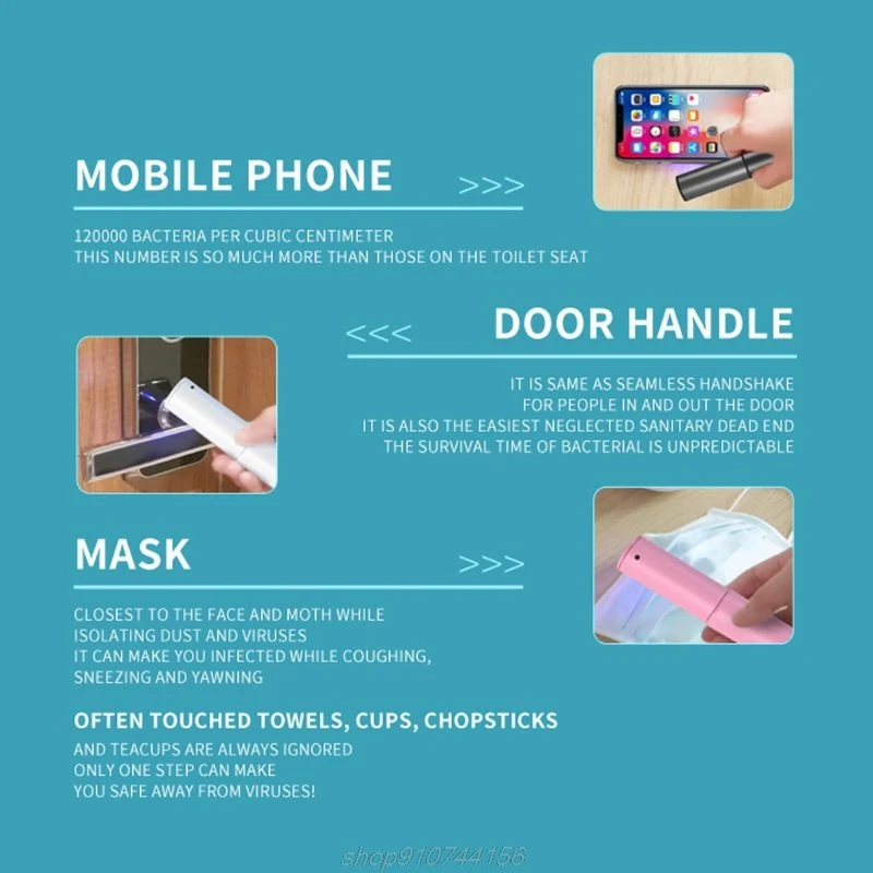 

Rechargeable UV Germicidal Lamp Disinfection Lamp Handheld Underwear Baby Pacifier Disinfection Lamp Rod N23 20 Dropshipping