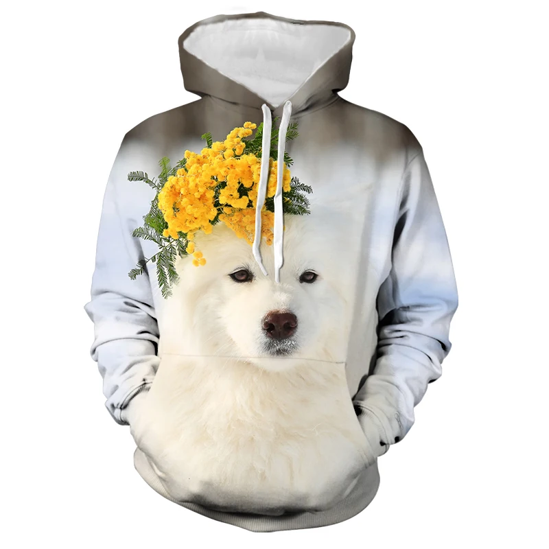 

3D Printing Hoodies Sweatshirt Cute Dog Men's And Women's Autumn Clothes Harajuku Fashion Popular Puppy Sleeve Pullover Casual