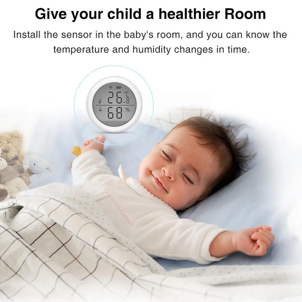 

DC5V/2A Temperature And Humidity Sensor Humidity Detector Hygrometer Display LCD Thermometer Indoor With B2K5