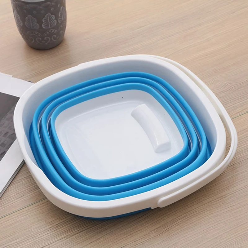 

1 Pcs 10L Silicone Bucket for Fishing Folding Collapsible Bucket & 1 Pcs Soap Dispenser for Kitchen Sponge Holder
