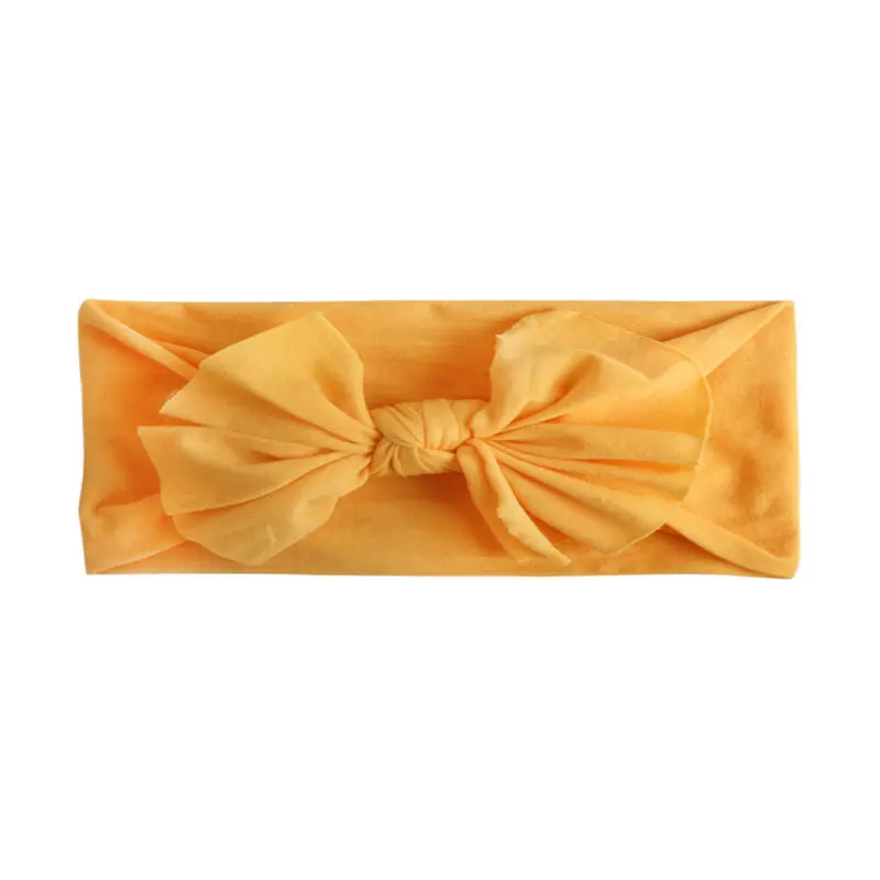 

Goocheer Headwear Girls Baby Toddler Turban Solid Headband Hair Band Bow Elastic Cloth Candy Color Knot Headwear Accessories