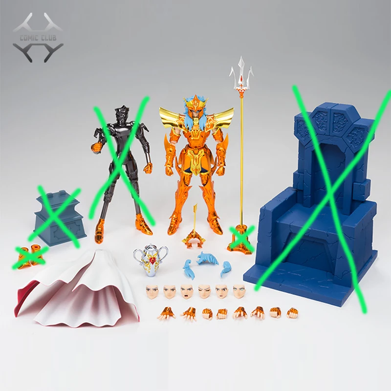 COMIC CLUB IN-STOCK greattoys gt Saint Seiya тканевый Миф EX 2 0 Посейдон ПВХ фигурка металлическая