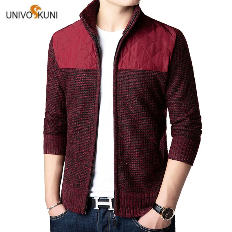 UNIVOS KUNI 2019 мужской модный свитер пальто blusa de frio masculino зимний осенний теплый