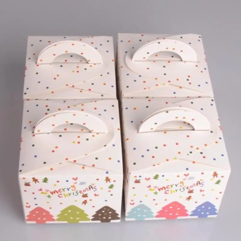 20 шт красочные Счастливого Рождества конфеты коробка портативная кубическая