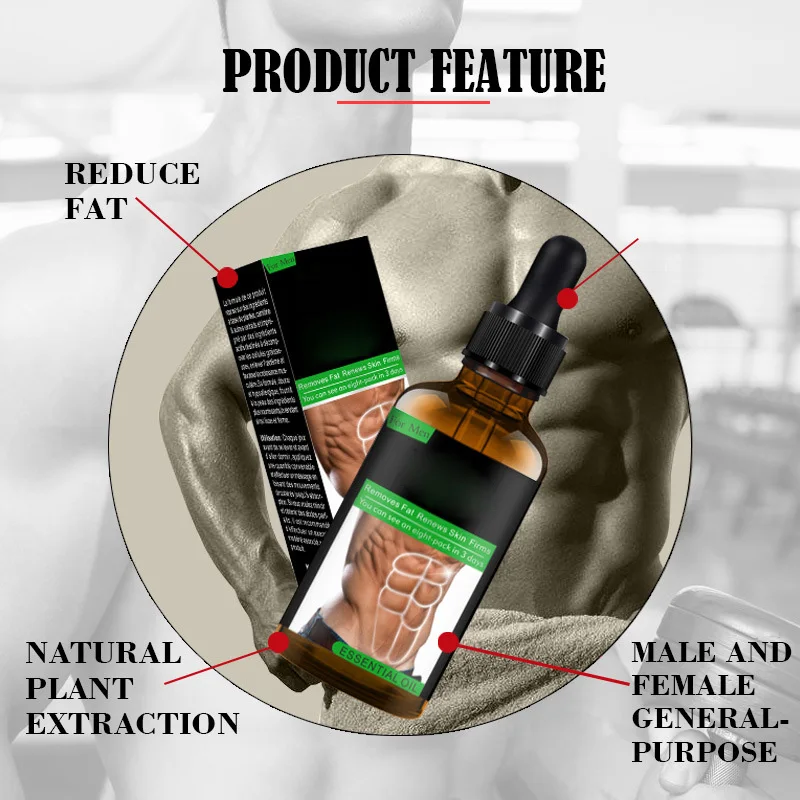 Крем для брюшных мышц эфирное масло мужчин 30 мл жир тела гель снижения жира