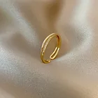 Женское кольцо с кристаллами, классическое открытое геометрическое кольцо в Корейском стиле с крестом, 2021
