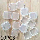 Компактные Прозрачные Пластиковые футляры для таблеток, 10 шт.