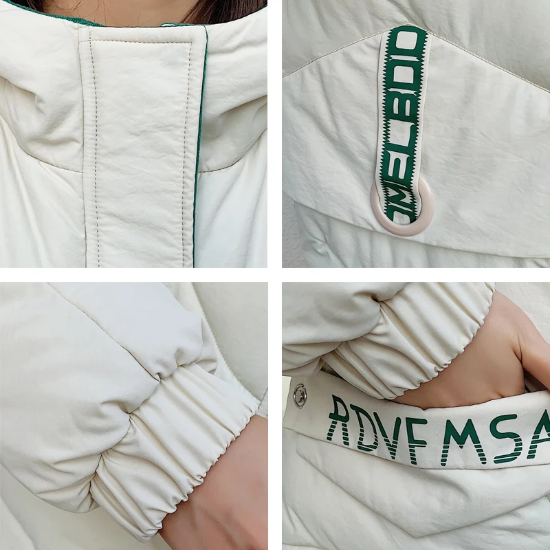 Женская зимняя куртка однотонная черная бежевая зеленая с подкладкой теплая хит