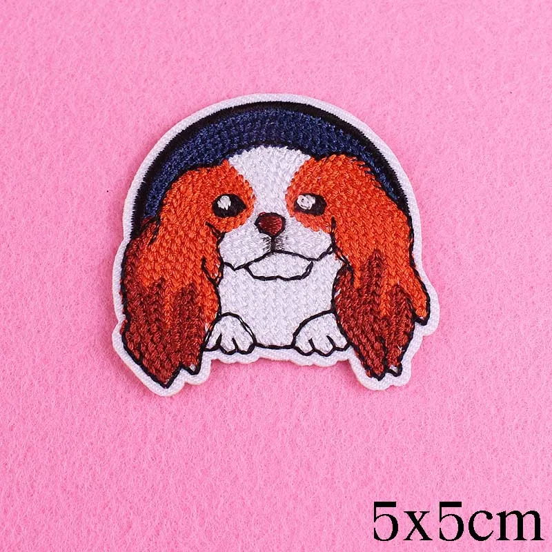 Нашивки с вышивкой милой собаки для одежды Тедди Хаски полосы наклейки утюгом