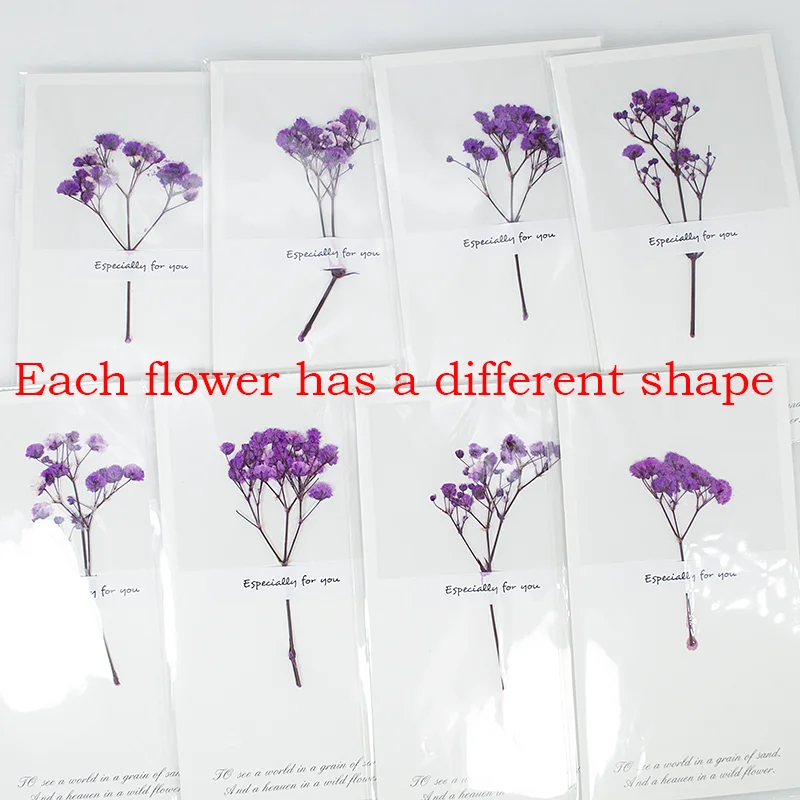 Сушеные цветы сезонные поздравительные открытки складные бумажные на Рождество