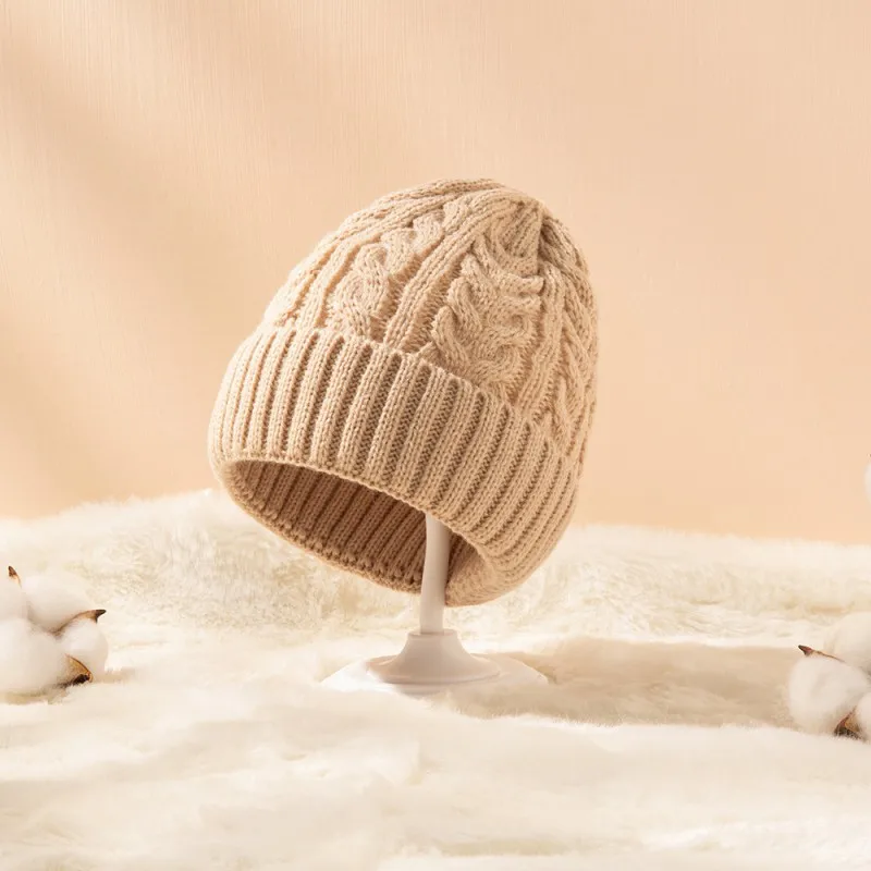 Милые детские шапки Теплые вязаные для мамы дочки и сына Одинаковые семьи Зимняя