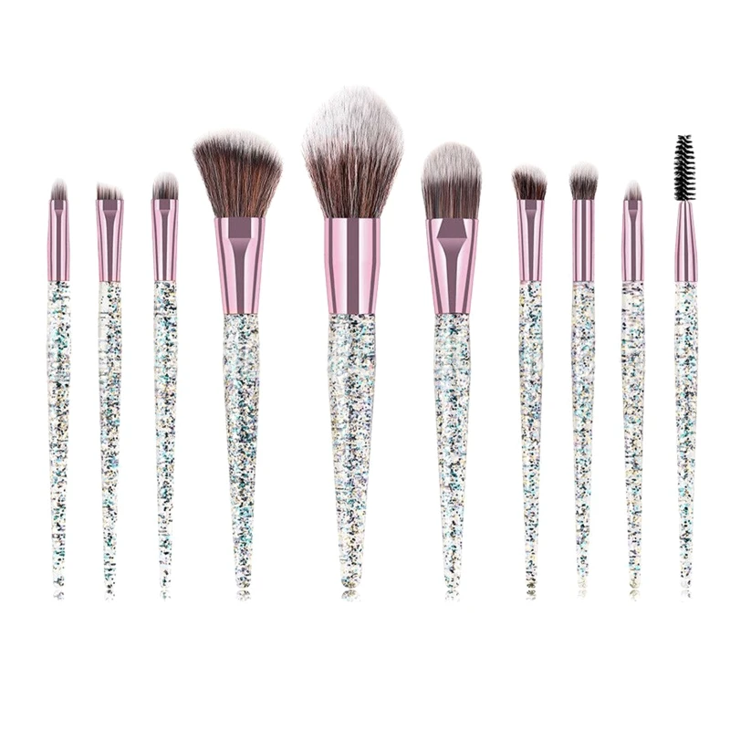 

10Pcs Pro Makeup Brushes Set Foundation Powder Eyeshadow Cosmetic Brush Tools Q81B