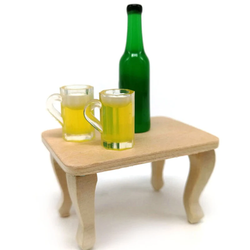 

Mini Wooden Table Furniture Toys 1:12 Dollhouse Miniature Accessories DIY Doll House Decor Baby Toys